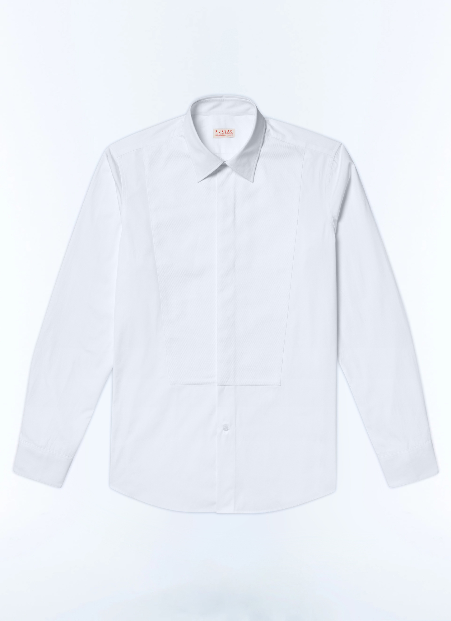 Chemise blanc homme popeline de coton Fursac - H3DRON-E020-01