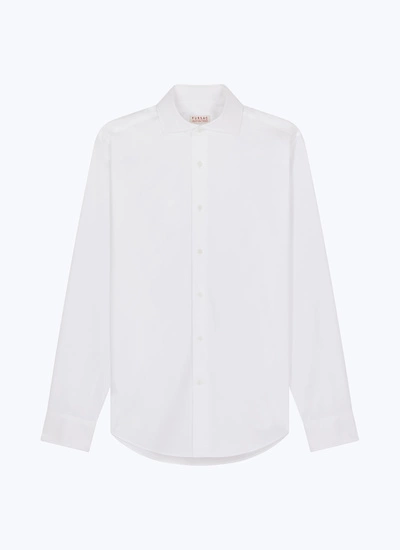 Chemise blanc homme twill de coton égyptien Fursac - H3ECUT-E005-01