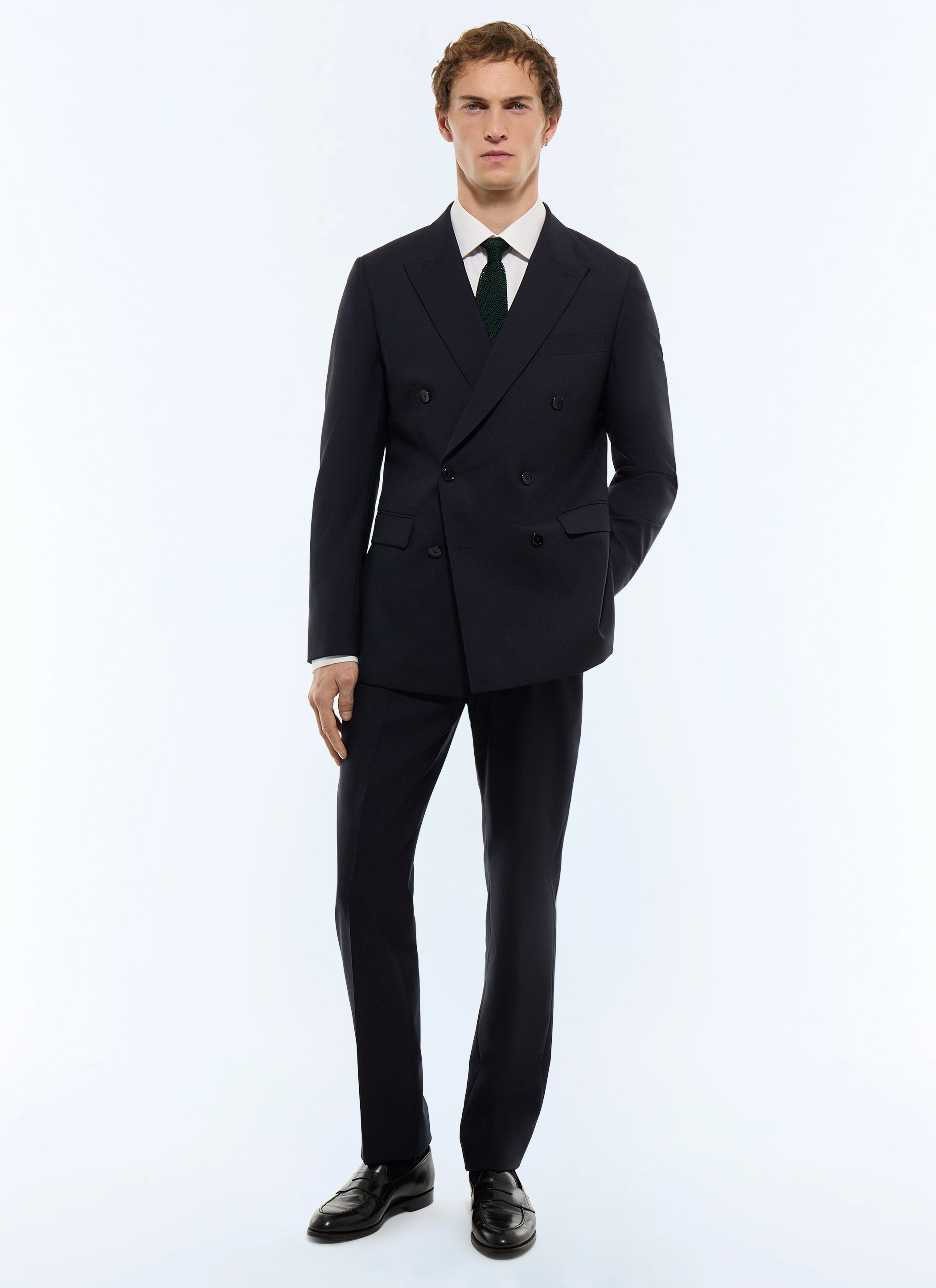 FURSAC - Chemise col courbe en twill de coton - Homme - Taille 39 - Blanc - Collection Cérémonie - Mariage - Coupe Ajustée