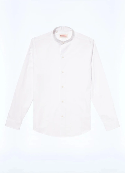 Chemise blanc homme popeline de coton Fursac - H3TIKA-E005-01