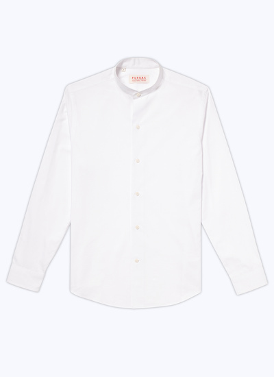 Chemise blanc homme popeline de coton Fursac - H3TIKA-E005-01