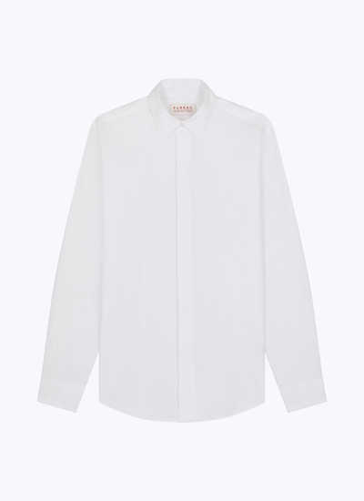 Chemise blanc homme popeline de coton Fursac - H3VODI-E005-01