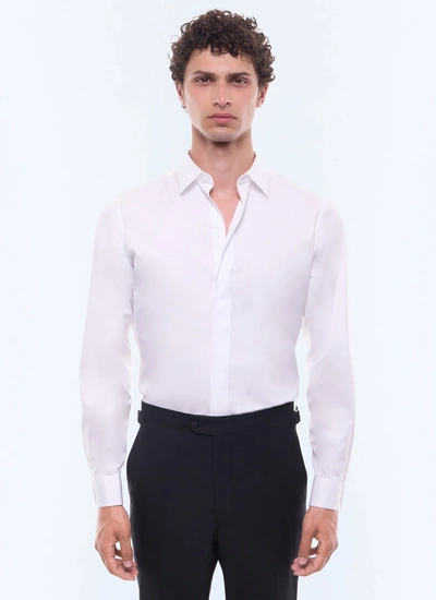 Chemise homme blanc popeline de coton Fursac - H3VODI-E005-01