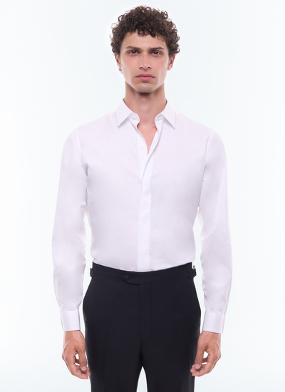 Chemise homme blanc popeline de coton Fursac - H3VODI-E005-01