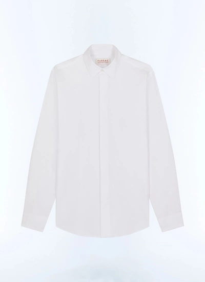 Chemise blanc homme popeline de coton Fursac - H3VODI-E005-01