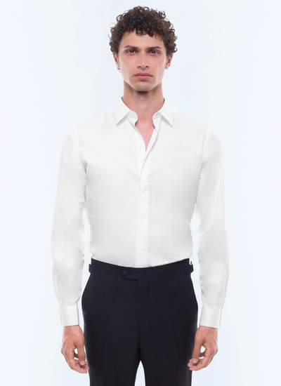 Chemise homme blanc popeline de coton Fursac - H3VODI-E005-01