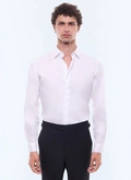 Chemise blanche en popeline de coton - H3VODI-E005-01