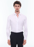 Chemise blanche en popeline de coton - H3VODI-E005-01