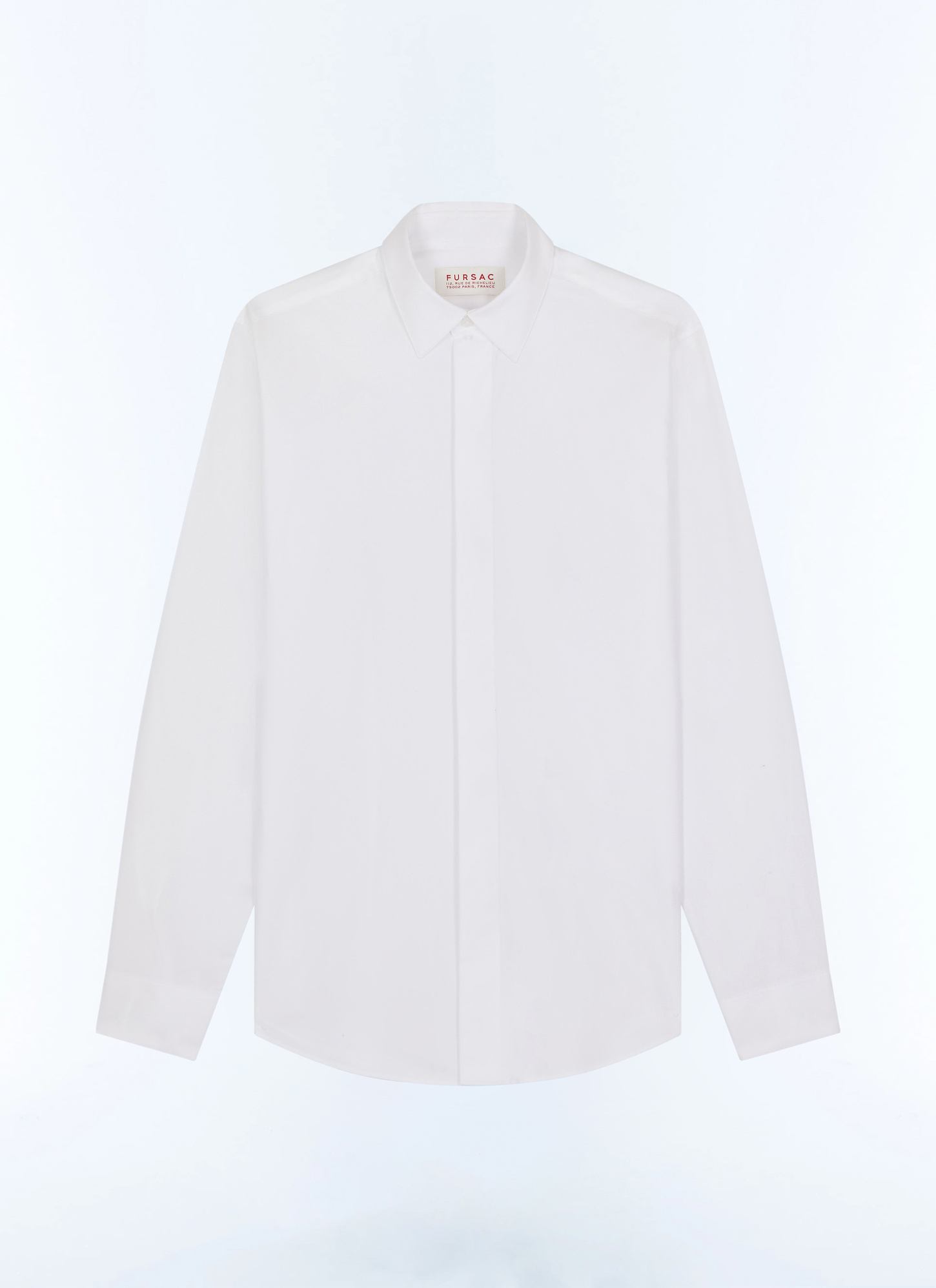 Chemise blanc homme popeline de coton Fursac - H3VODI-E005-01