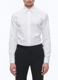 Chemise gorge cachée en coton nid d'abeille - H3VODI-E014-01