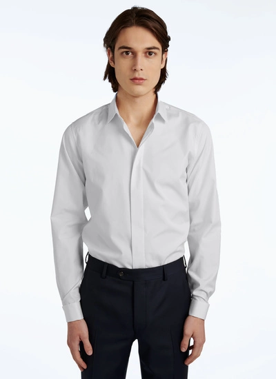 Chemise homme blanc popeline de coton égyptien Fursac - H3VODI-TH62-01