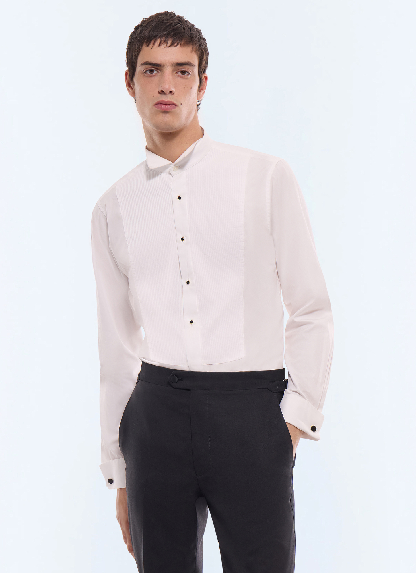 Chemise homme blanc popeline de coton Fursac - H3VRIA-V002-01