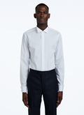 Chemise col cassé et gorge cachée en coton égyptien - PERH3VLUK-TH62/01
