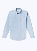 Chemise à plastron bleu ciel en coton - H3AVAD-AH07-39