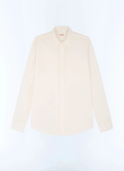 Chemise homme ivoire popeline de coton Fursac - H3VODI-FH04-A004