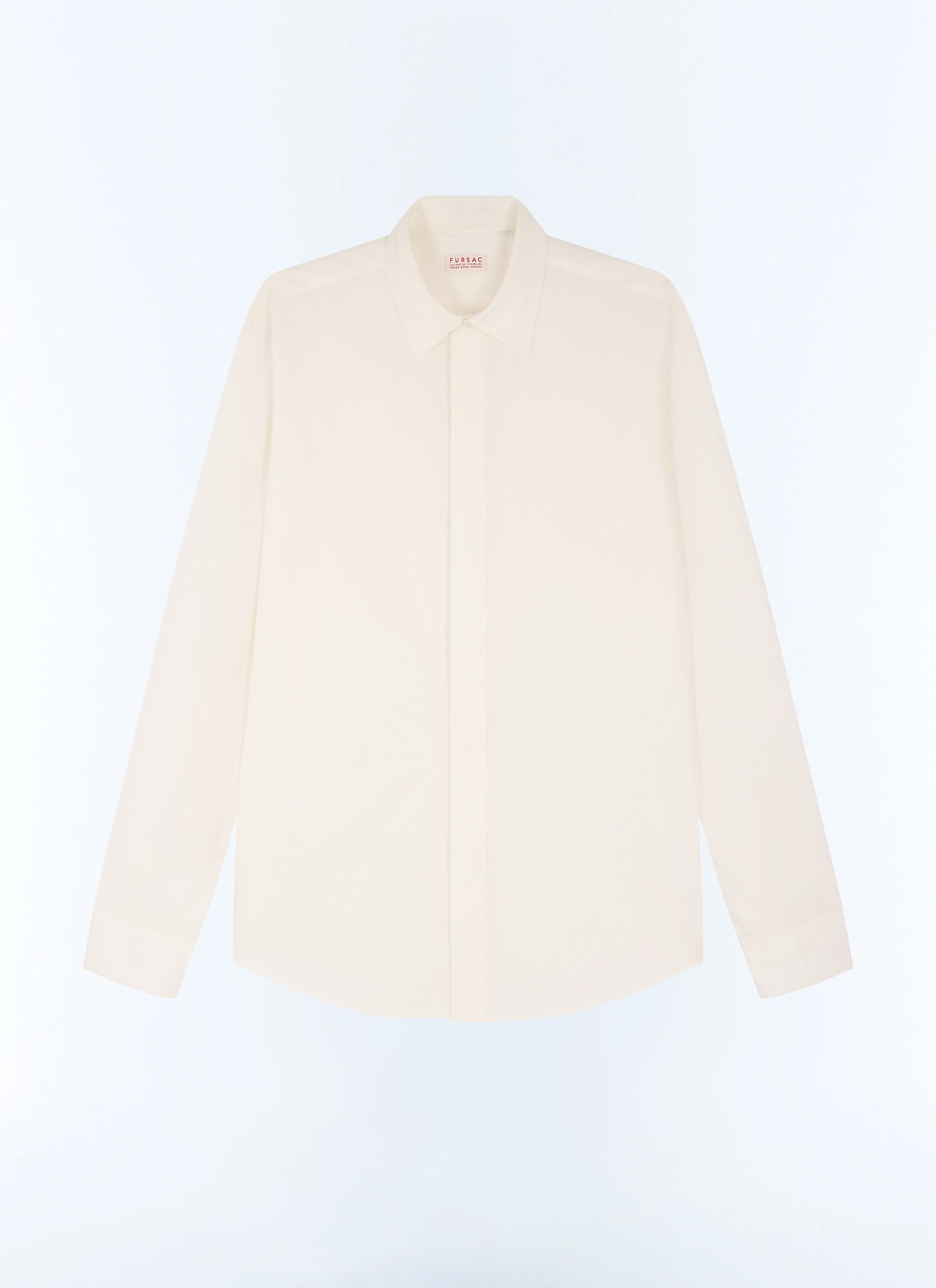 Chemise homme ivoire popeline de coton Fursac - H3VODI-FH04-A004