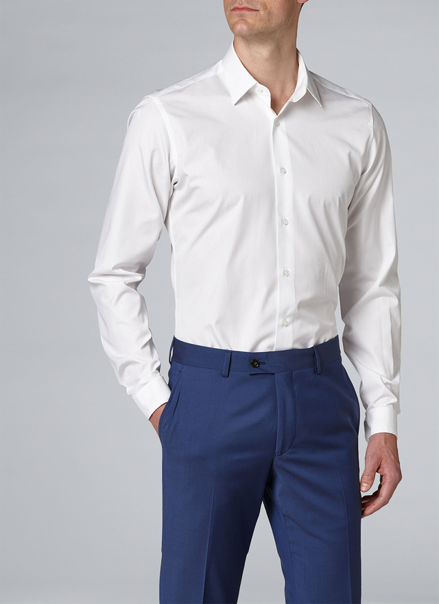 Chemise homme blanc coton Fursac - H3CARD-NH55-01