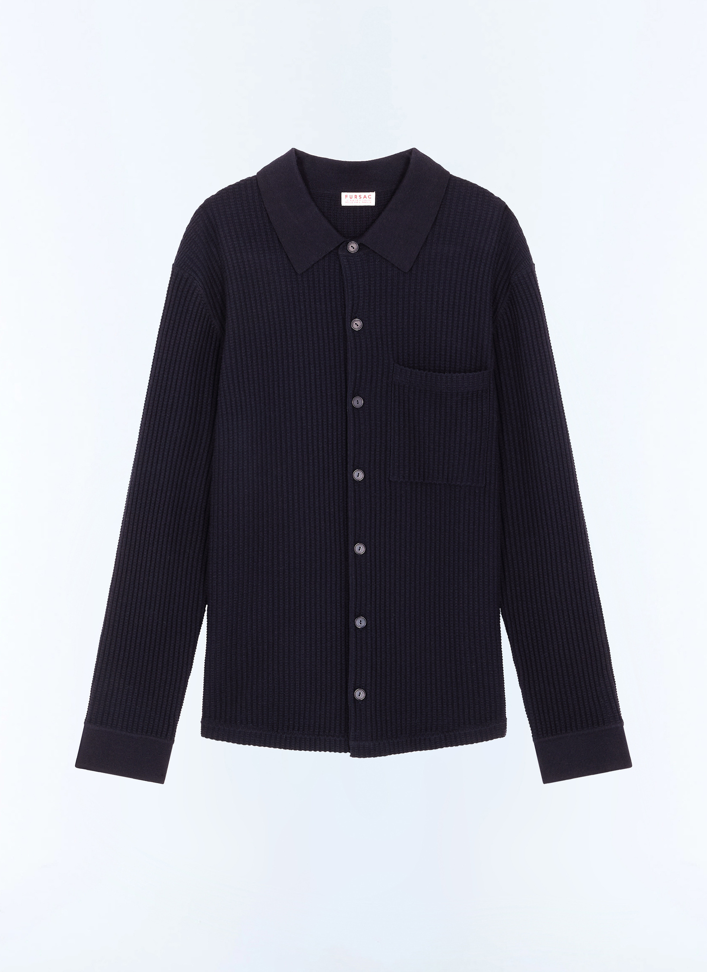 Chemise bleu homme matière principale: 60% coton, 28% laine, 10% polyamide, 2% elasthannedoublure: aucune Fursac - A2LCHE-LA02-D030