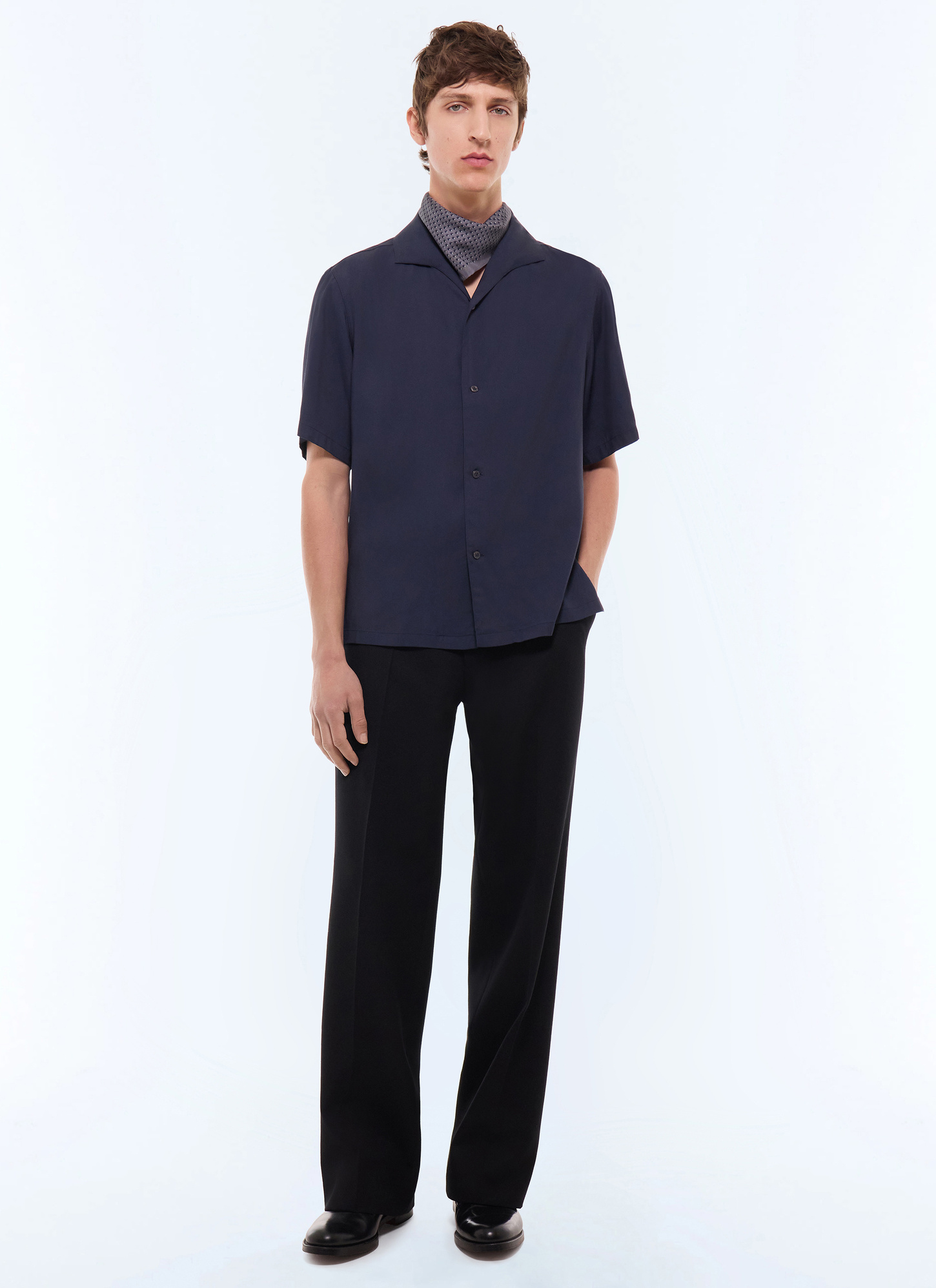 Chemise marine homme Fursac - H3LEAU-LH08-D030