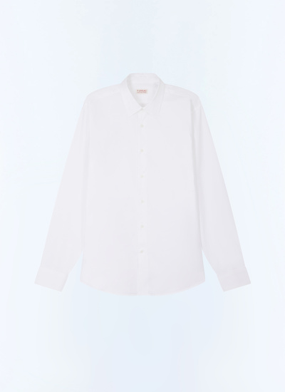 Chemise homme blanc twill de coton Fursac - H3ESSA-R001-00