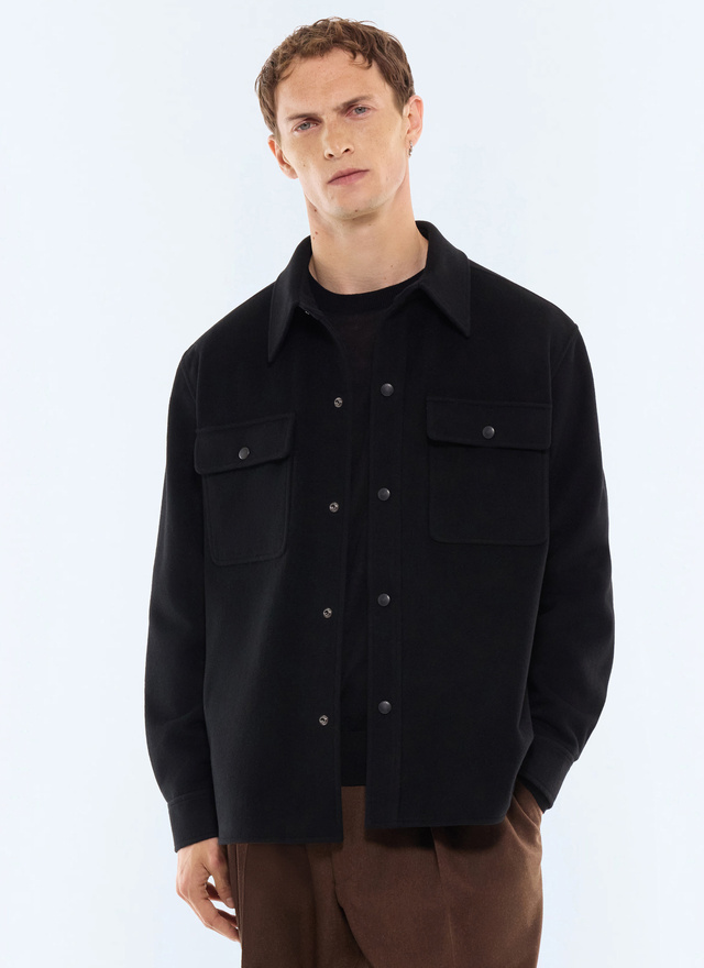 Chemise homme noir tissu principal: 80% laine, 20% polyamidedoublure: 100% viscose Fursac - M3LADN-LM13-B020