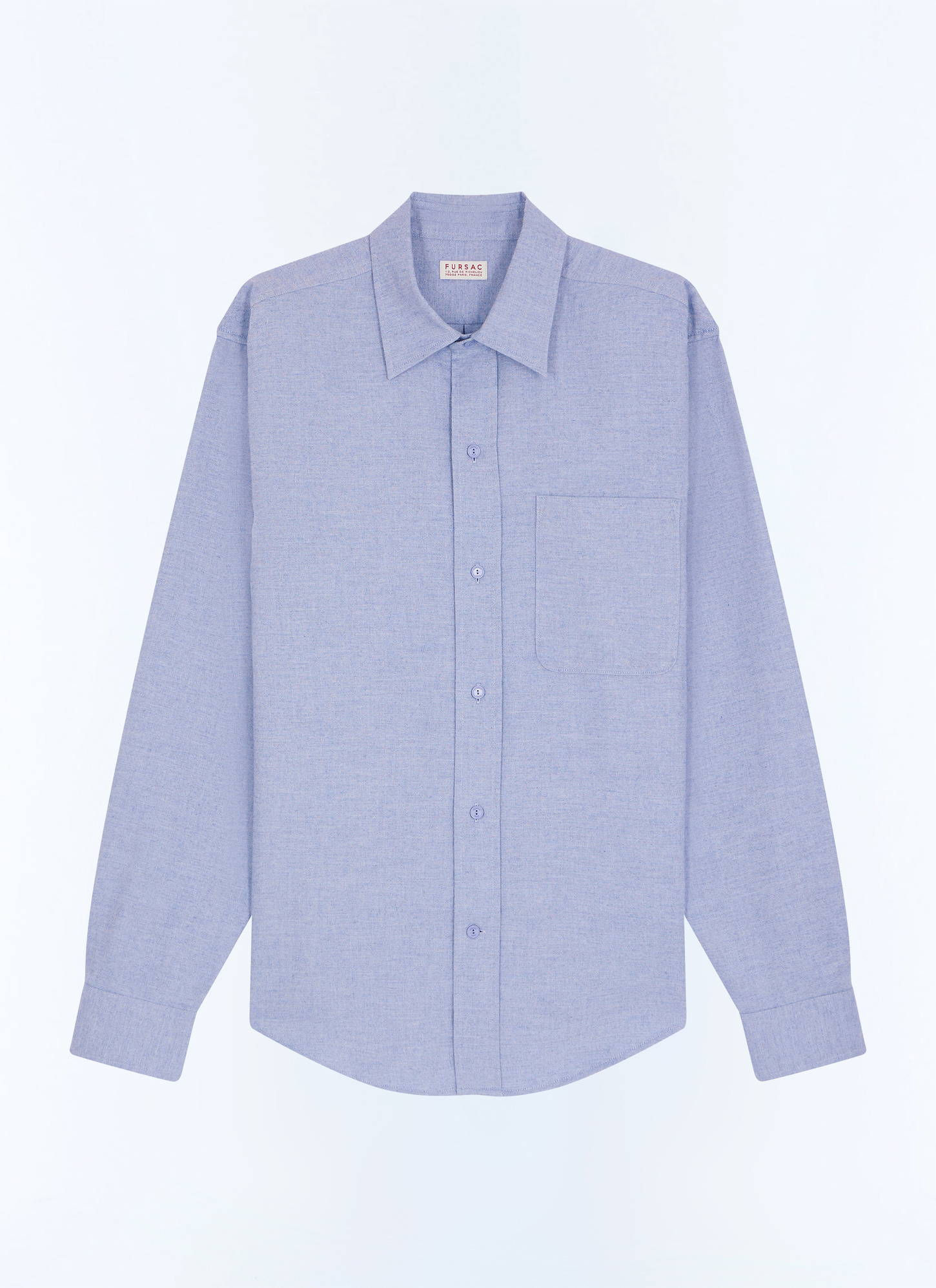 Chemise bleu homme tissu principal: 95% coton, 5% cachemiredoublure: aucune Fursac - H3LCIL-LH52-D004