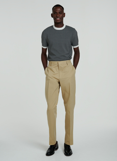 Men's chino trousers beige cotton Fursac - 22EP3VINO-VP06/08