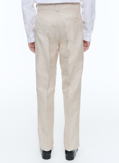 Men's linen and cotton canvas chino trousers Fursac - P3CARO-DX09-A006