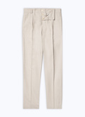 Linen and cotton chino trousers - P3CARO-DX09-A006
