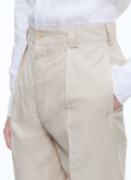 Linen and cotton chino trousers - P3CARO-DX09-A006