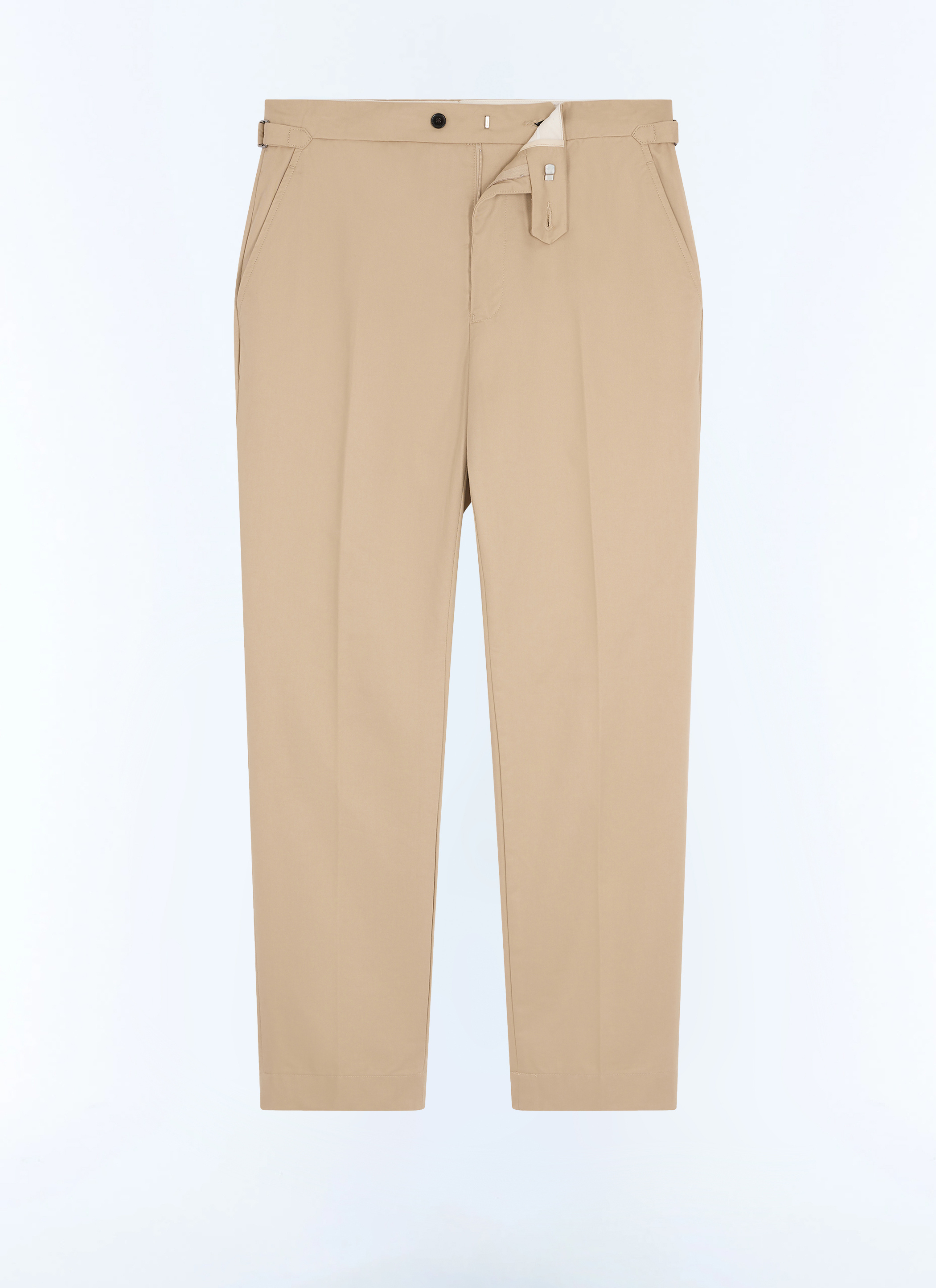 FURSAC - Cotton canvas fitted chino pants - Men - Size 36 - Beige, Ecru