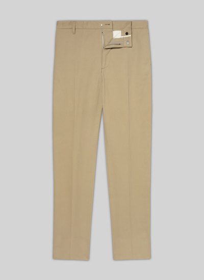 Men's beige, ecru cotton chino trousers Fursac - P3VINO-VP06-08