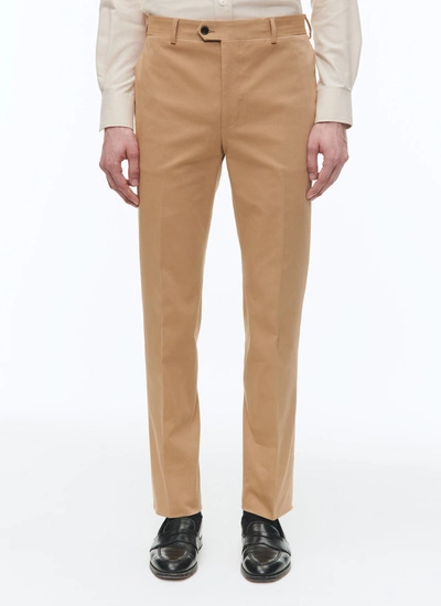 Men's chino trousers beige cotton and elastane Fursac - P3VKIA-AP04-08