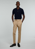 Beige cotton gabardine chino trousers - P3VKIA-VP14-08