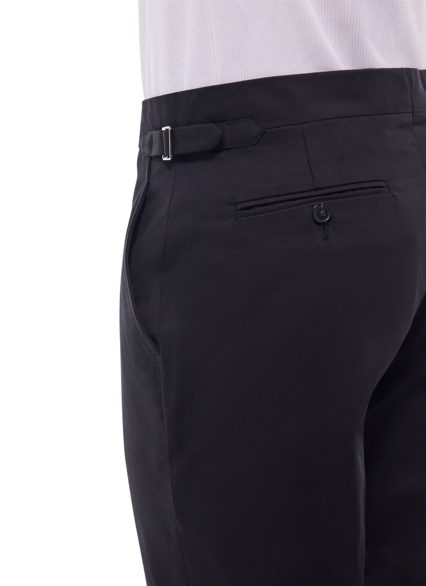 Men's black cotton canvas chino trousers Fursac - P3FROP-FP03-B020