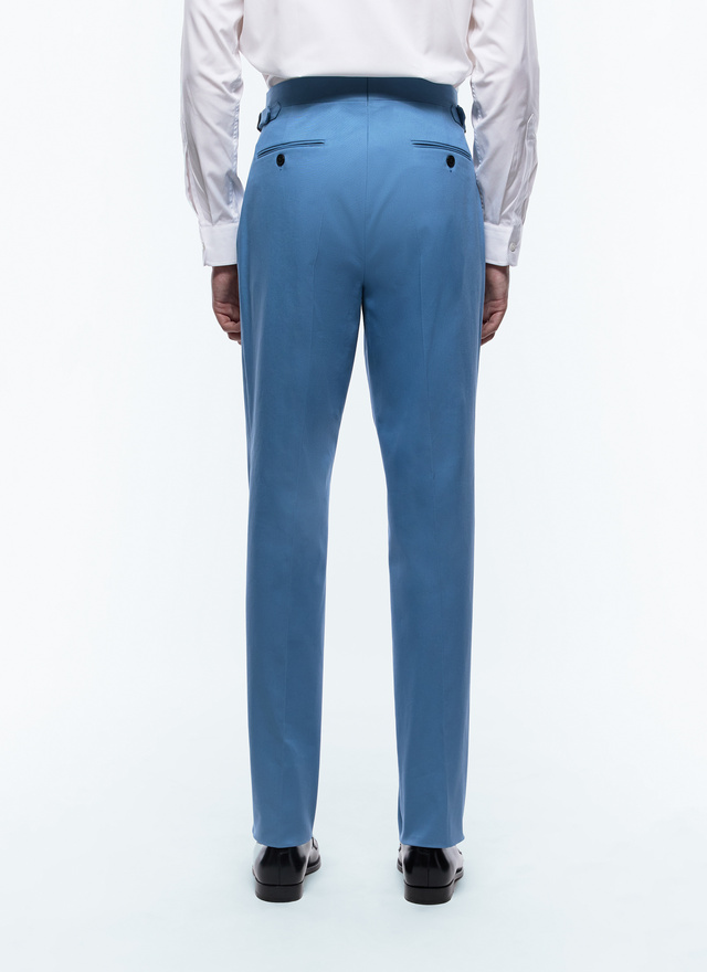 Men's blue grey chino trousers Fursac - P3DROP-AP04-D028