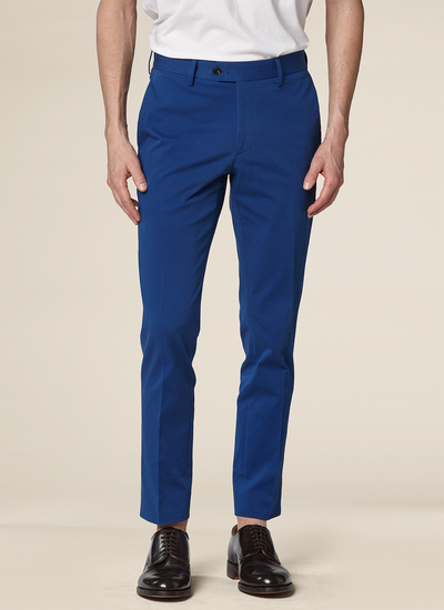 Men's chino trousers bright blue stretch cotton Fursac - P3OKIA-PP20-36