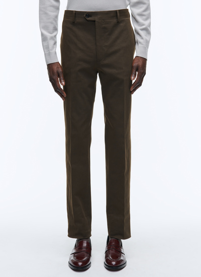 Men's chino trousers brown cotton and elastane Fursac - 22HP3VKIA-AP04/19