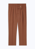 Linen and cotton chino trousers - P3CARO-DX06-G005