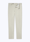 Chalky white cotton gabardine chino trousers - 22EP3VKIA-VP14/03