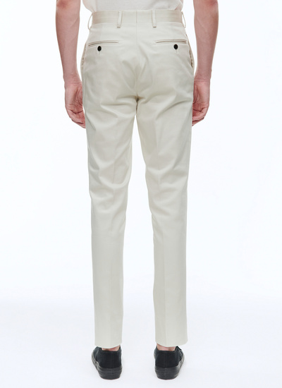 Men's chalky white chino trousers Fursac - P3DKIO-VP14-03