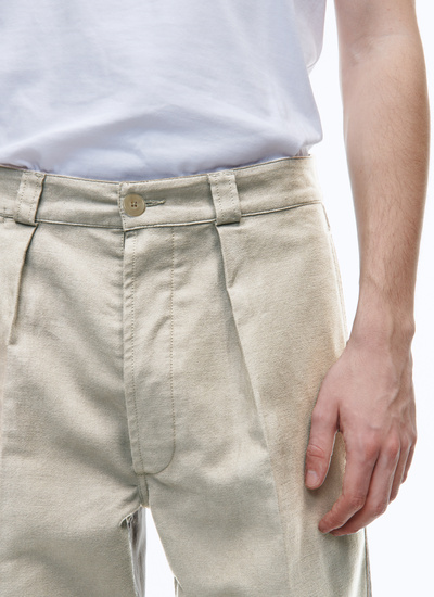 Men's ecru chino trousers Fursac - 22HP3ACNO-AX10/02