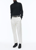 Organic cotton straight chino trousers - P3CARO-AX10-02