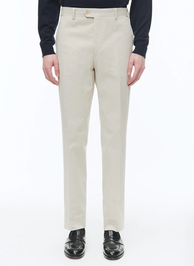 Men's chino trousers ecru cotton and elastane Fursac - P3VKIA-AP04-02