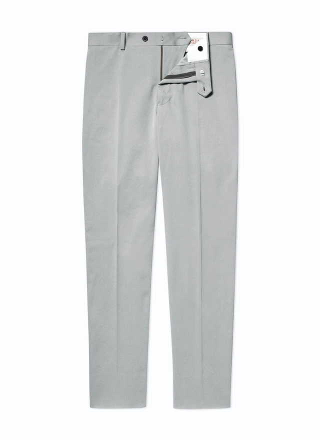 Men's grey cotton and elastane chino trousers Fursac - P3VKIA-AP04-26