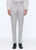 Grey cotton gabardine chino trousers - P3VKIA-AP04-26