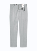 Grey cotton gabardine chino trousers - P3VKIA-AP04-26