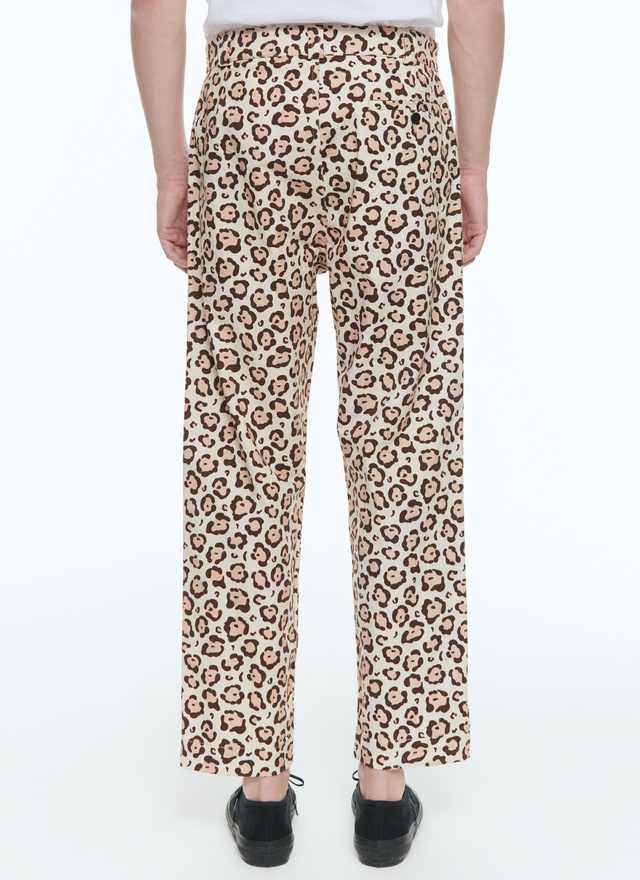 Tailored trousers - Light brown/Leopard print - Ladies | H&M IN