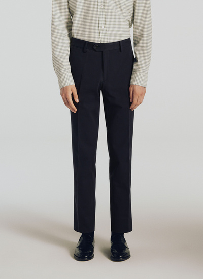 Men's chino trousers navy blue cotton Fursac - 21HP3TKIA-TP12/31