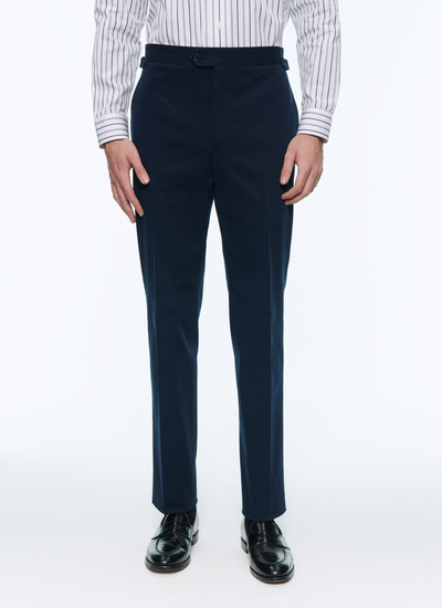 Men's chino trousers navy blue cotton and elastane Fursac - 22HP3ALKO-AP04/31